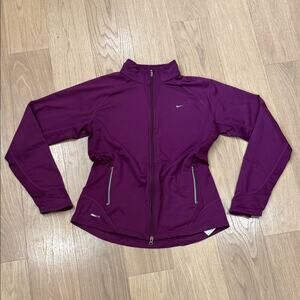 Nike Dri-Fit Full Zip Athletic Jacket in Purple Size XL (16-18)
